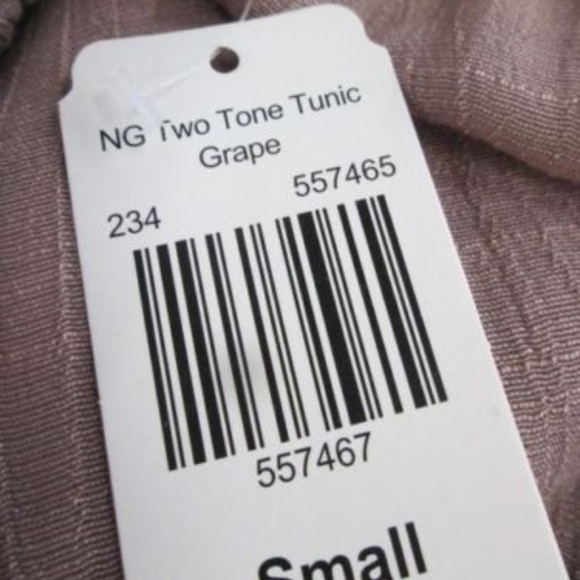 Indigo Souls Two Tone Tunic Grape shirt blouse - Picture 2 of 2